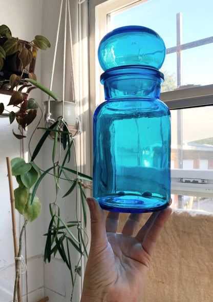 Vintage Belgian Glass Apothecary Jars