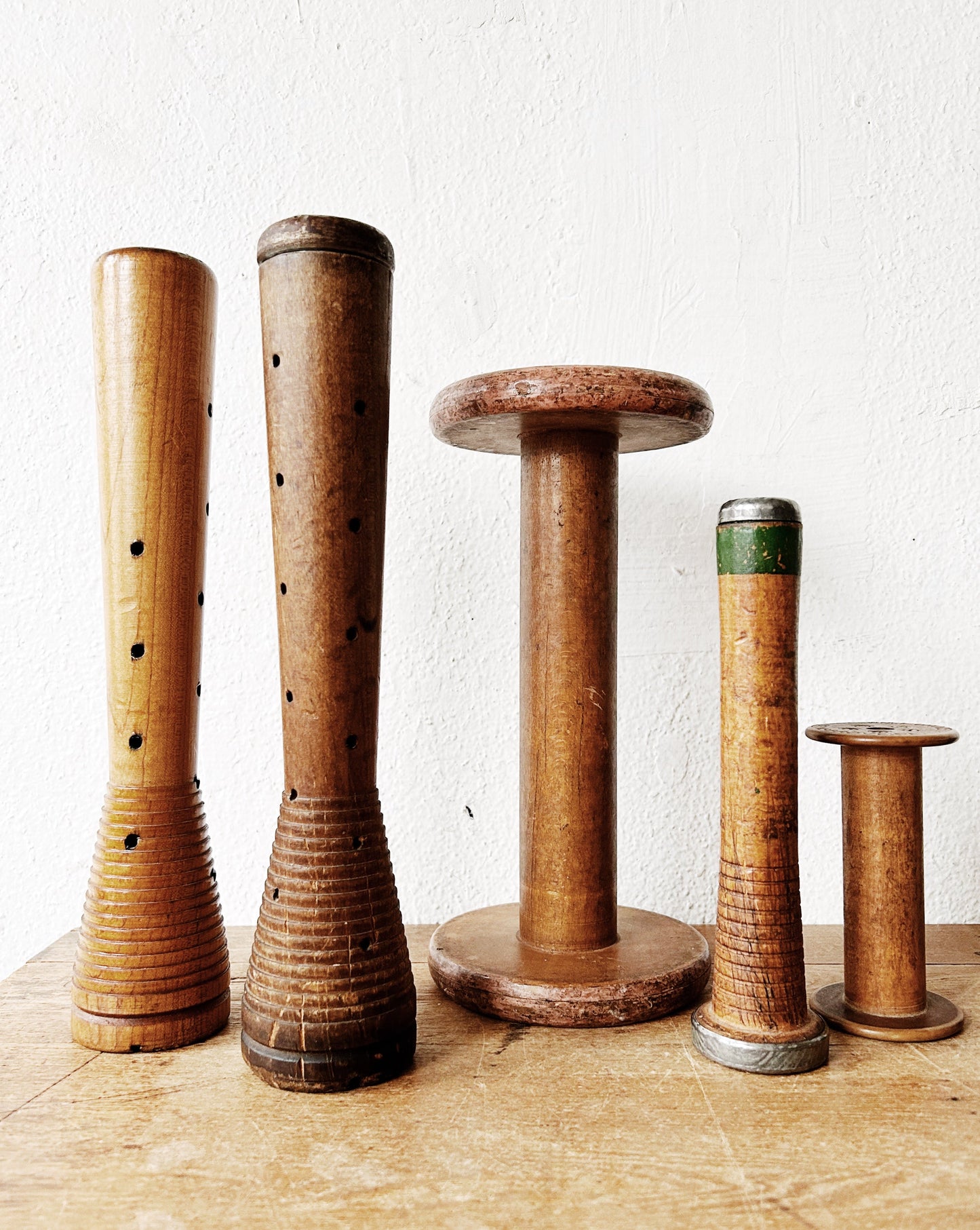 Antique Wooden Spool Collection