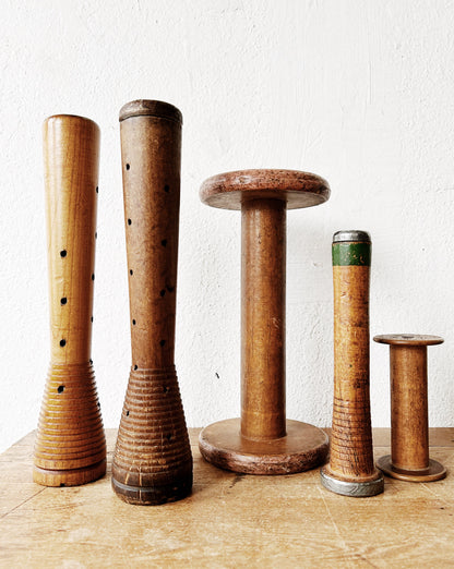 Antique Wooden Spool Collection