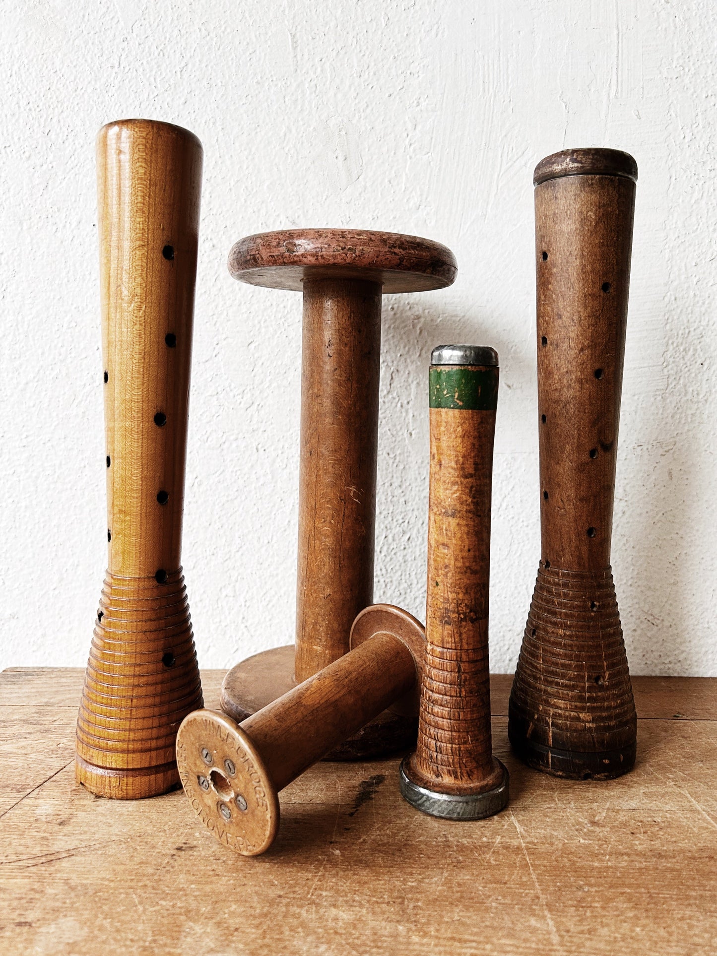 Antique Wooden Spool Collection