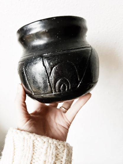 Handmade Black Clay Pot