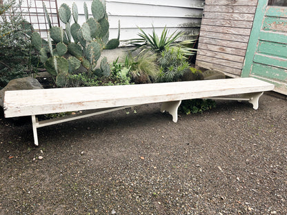 Antique Long and Low Wood Bench