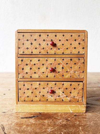 Vintage Inlay Wood Jewelry Chest
