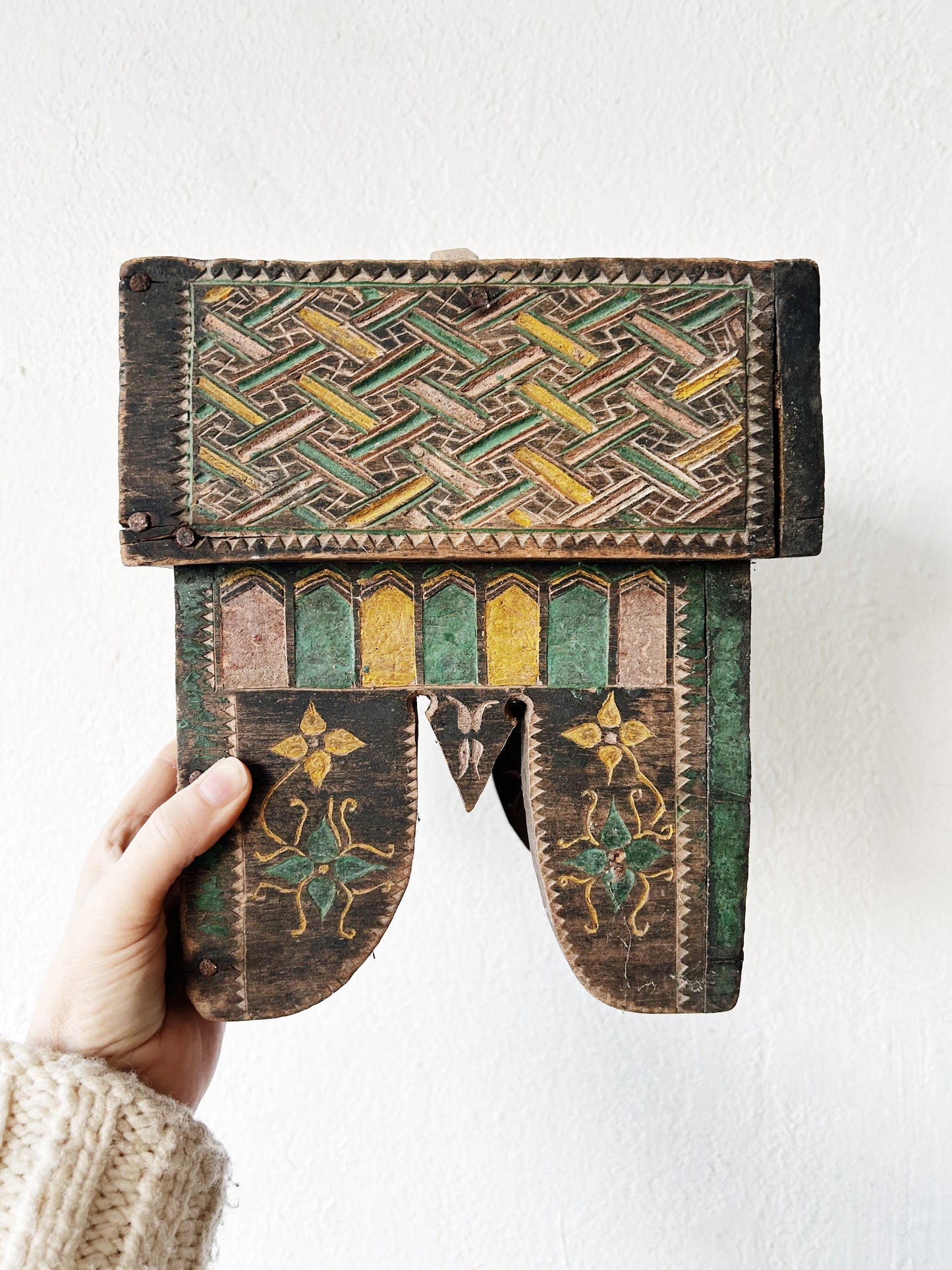 Antique Folk Art Caddy