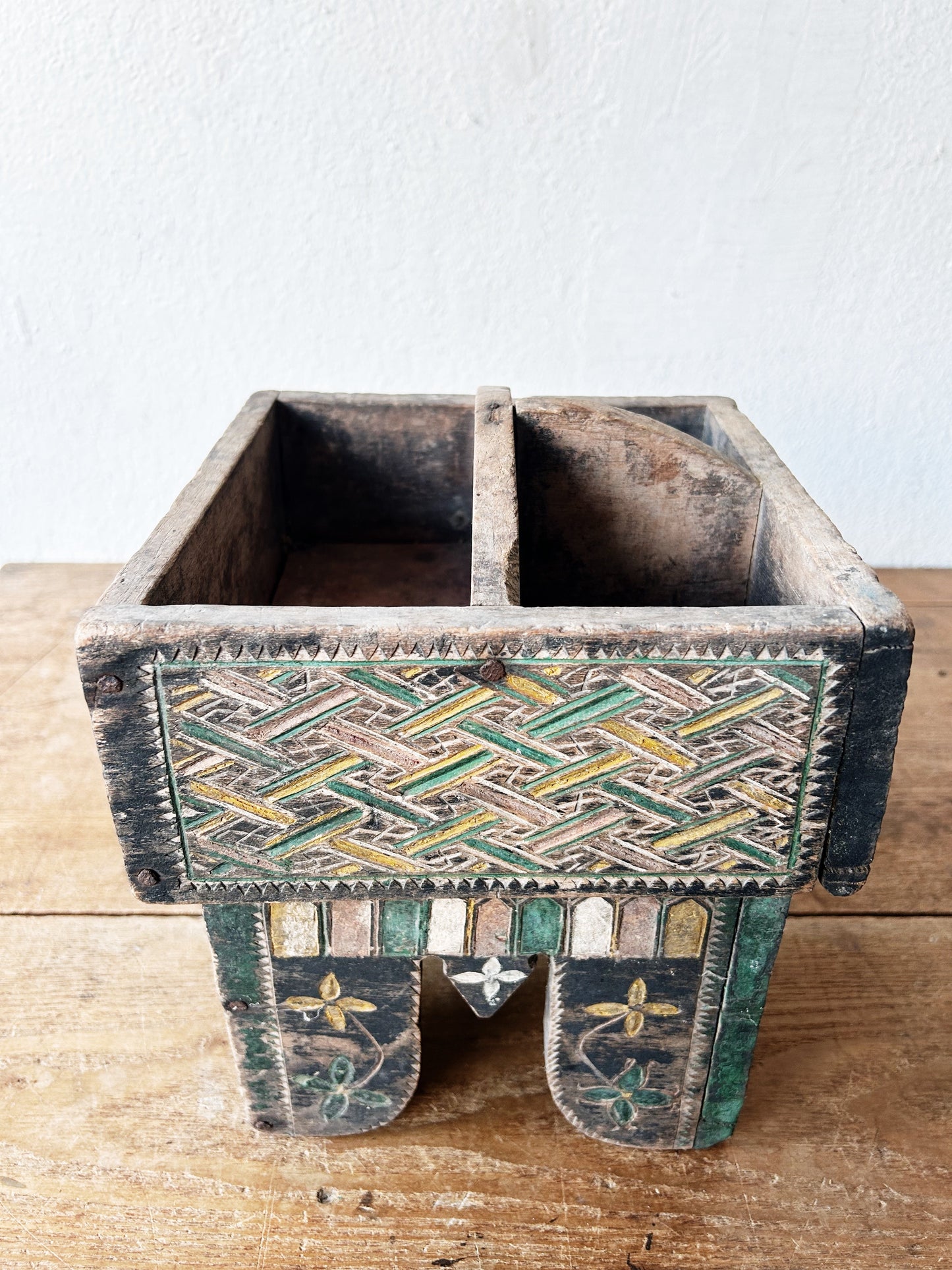 Antique Folk Art Caddy