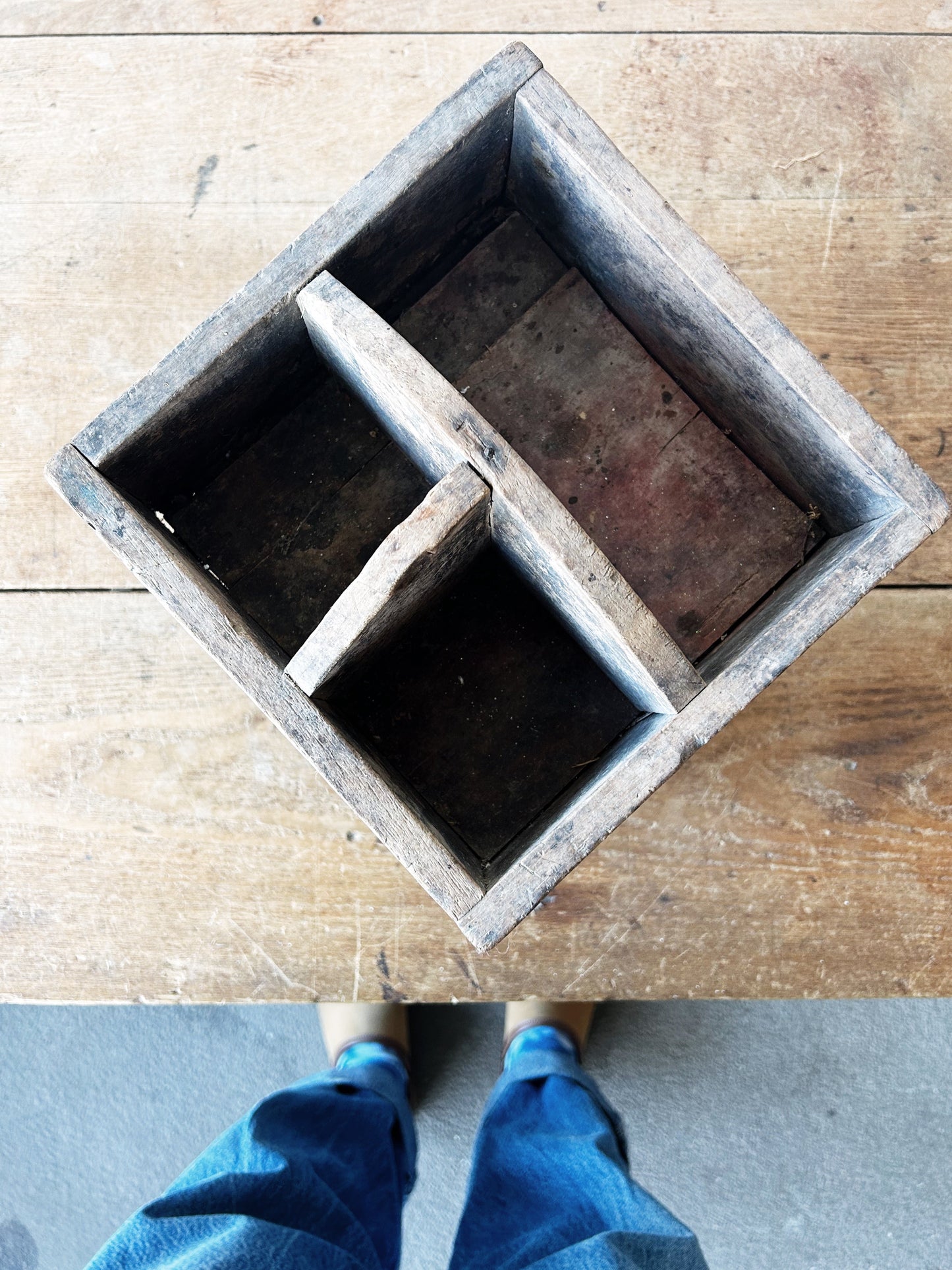 Antique Folk Art Caddy