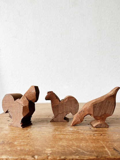Primitive Carved Wood Animals