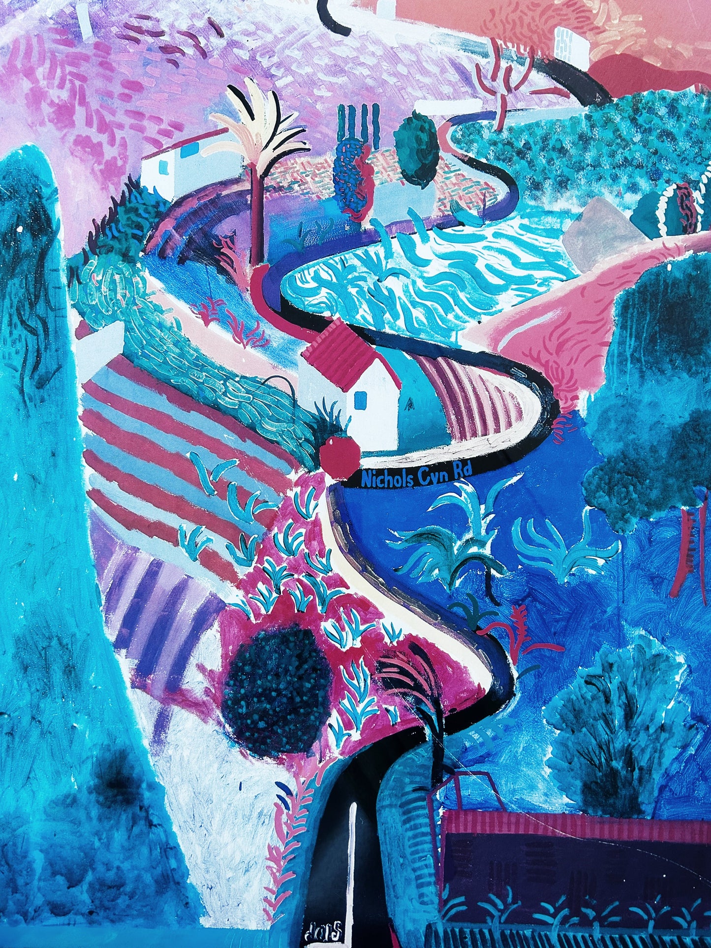 Vintage David Hockney Gallery Poster