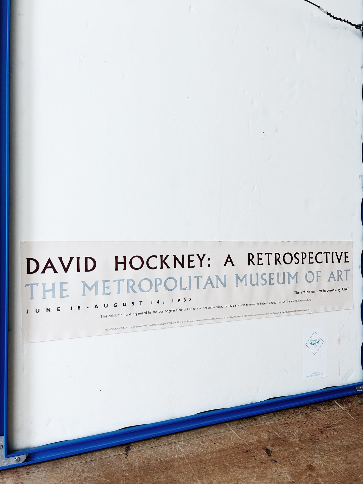 Vintage David Hockney Gallery Poster