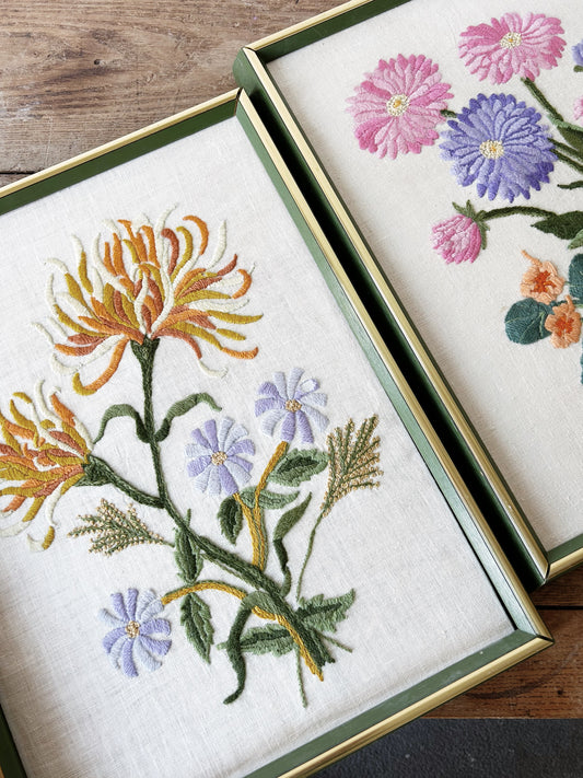 Vintage Crewel Florals