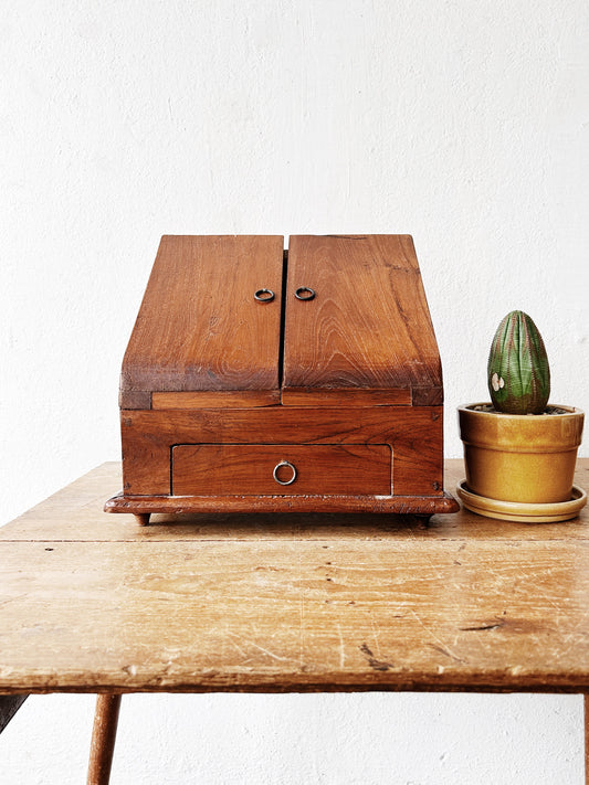 Vintage Wood Desk Organizer