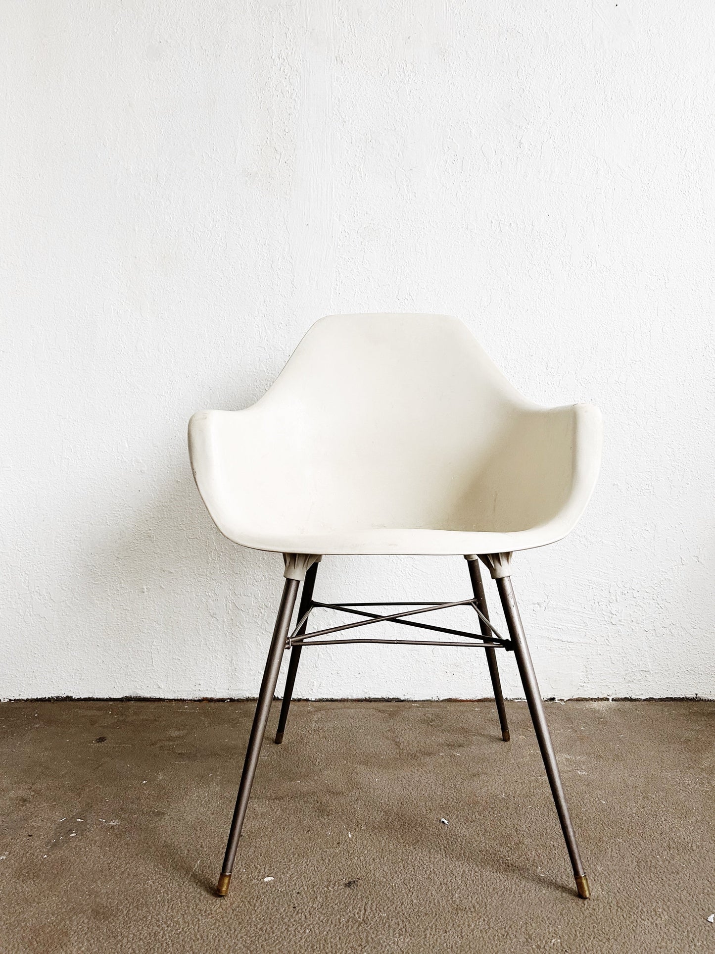 Vintage Eames Style Molded Plastic Chair
