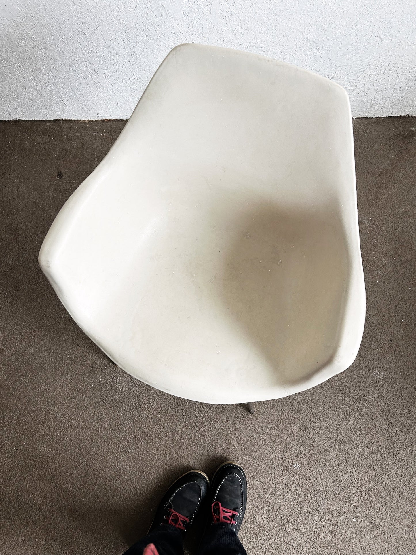 Vintage Eames Style Molded Plastic Chair