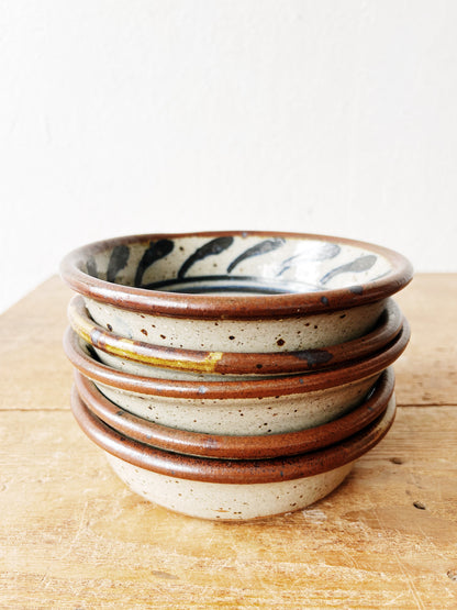 Set of Five Vintage Stoneware Bowls