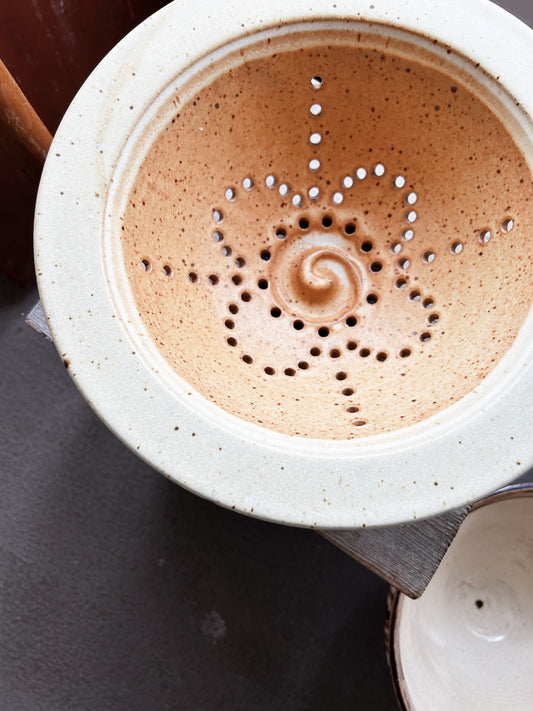 Handmade Stoneware Collander