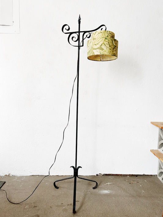 Antique Wrought Iron Floor Lamp