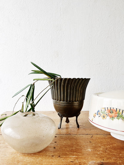 Antique Brass Cache Pot