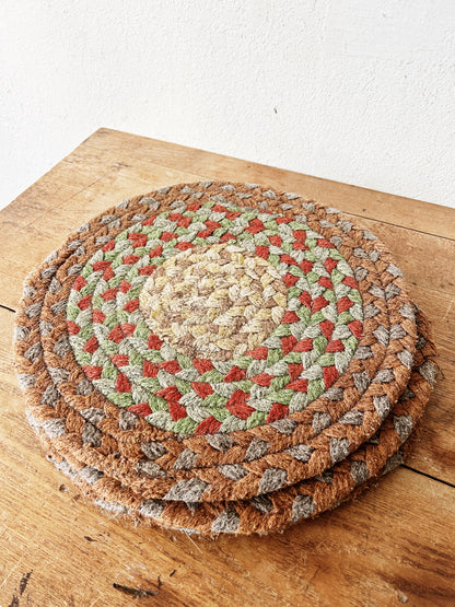 Vintage Woven Mats Set of Four