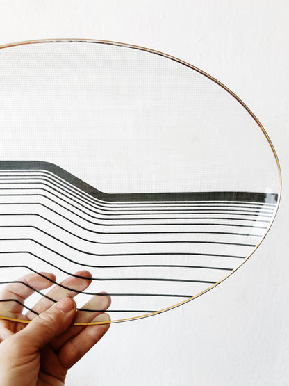 1960s Op Art Glass Tray
