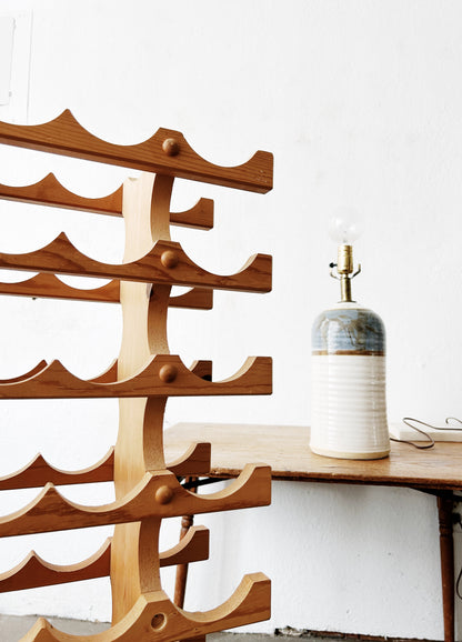 Large Vintage Handmade Wine Rack