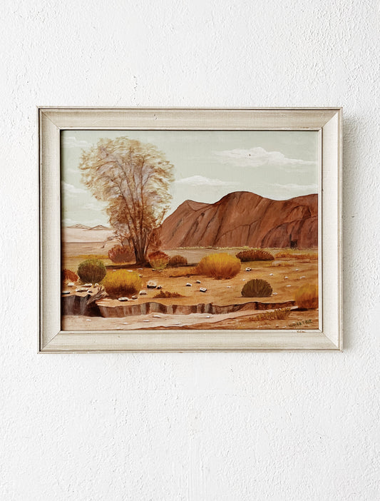 Vintage Desert Landcape Painting
