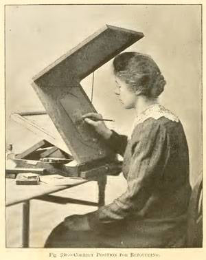Antique Retouching Desk