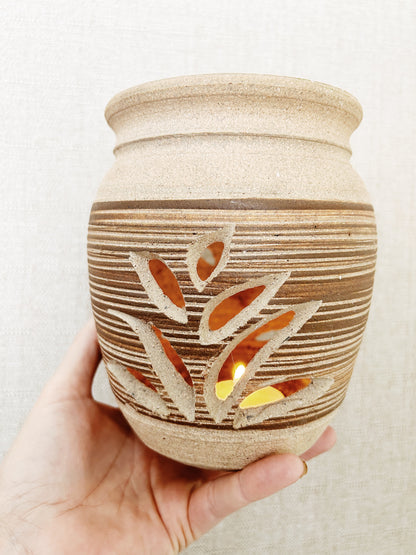 Vintage Stoneware Luminary