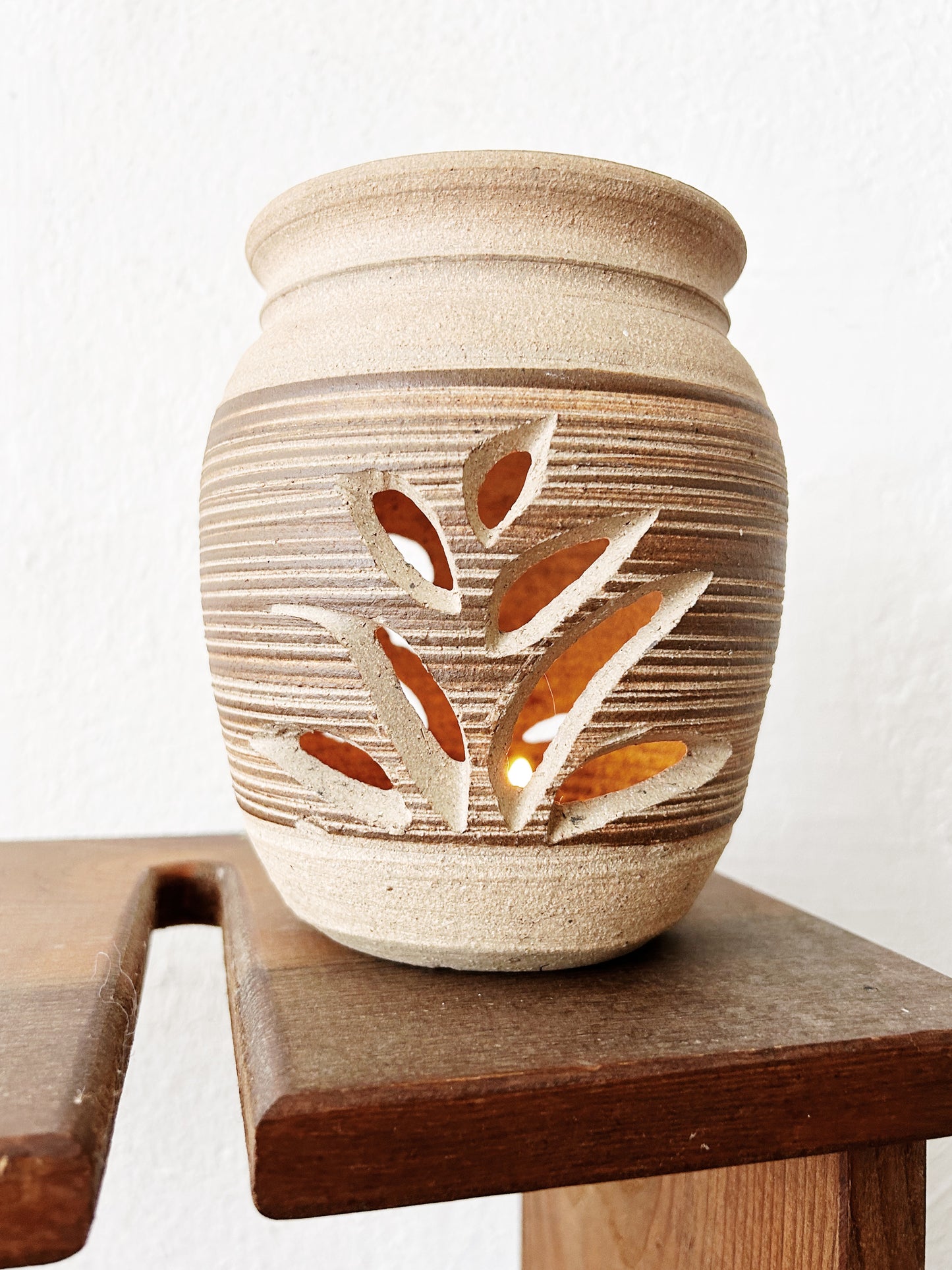 Vintage Stoneware Luminary