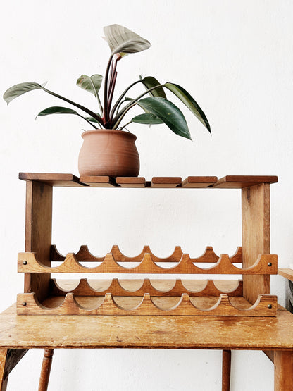 Vintage Wood Wine Rack