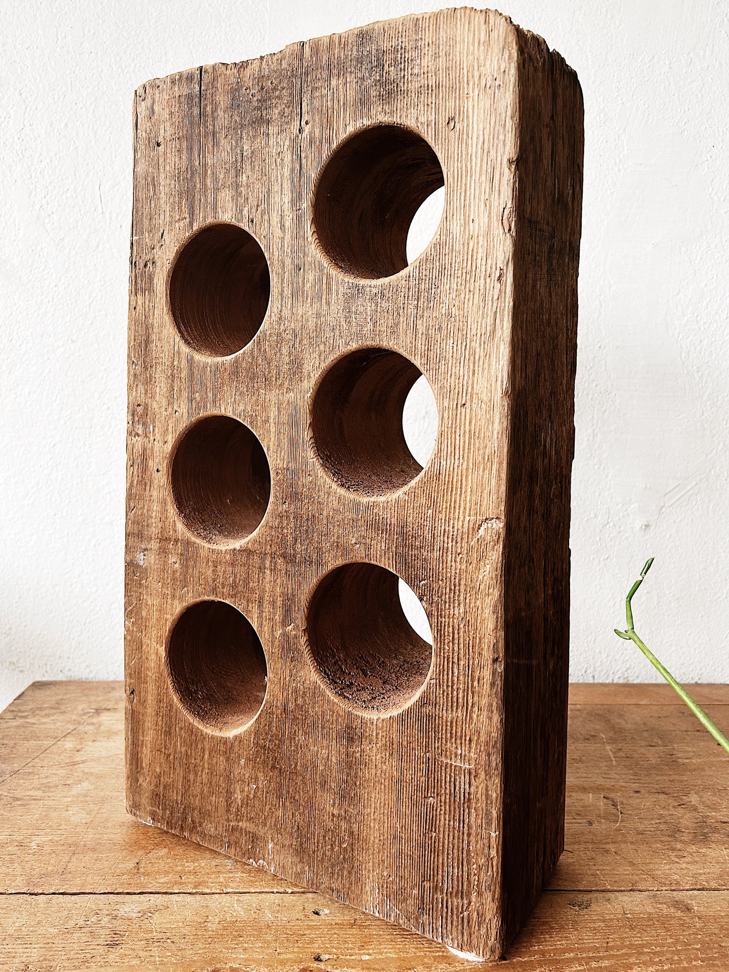 Handmade Chunky Wood Wine Rack