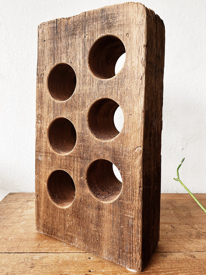 Handmade Chunky Wood Wine Rack