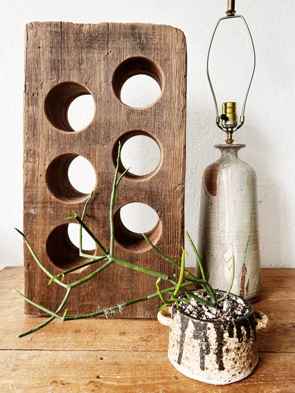 Handmade Chunky Wood Wine Rack