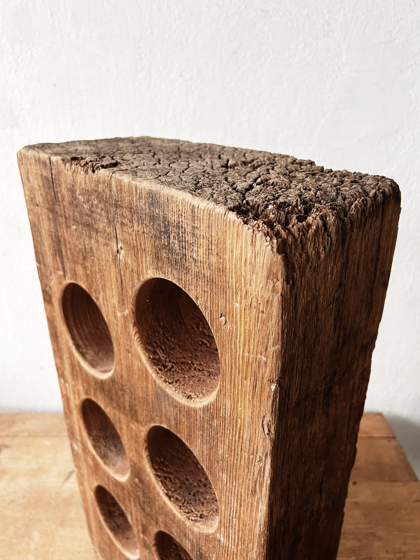 Handmade Chunky Wood Wine Rack