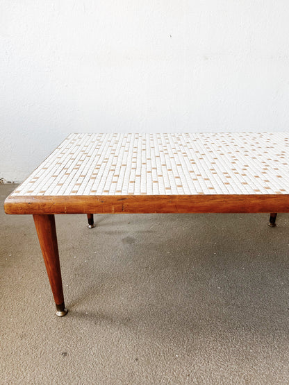 Mid Century Mosaic Tile Coffee Table