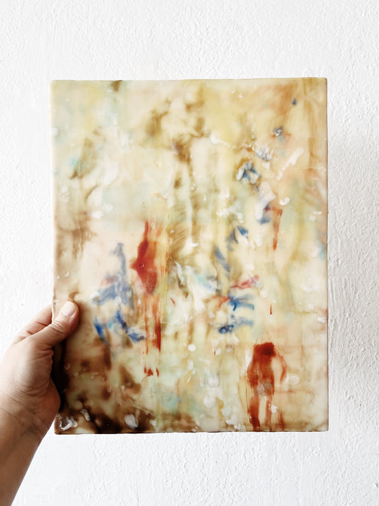 Original Abstract Encaustic Painting