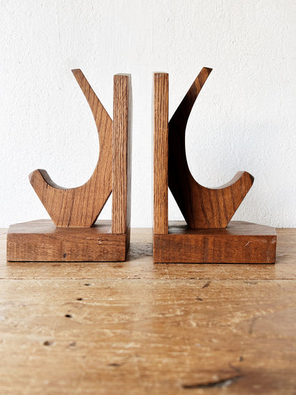 Large Handmade Oak Bookends