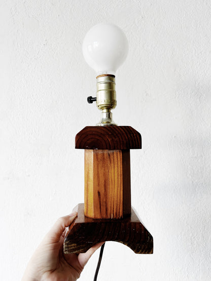 Vintage Wood Table Lamp