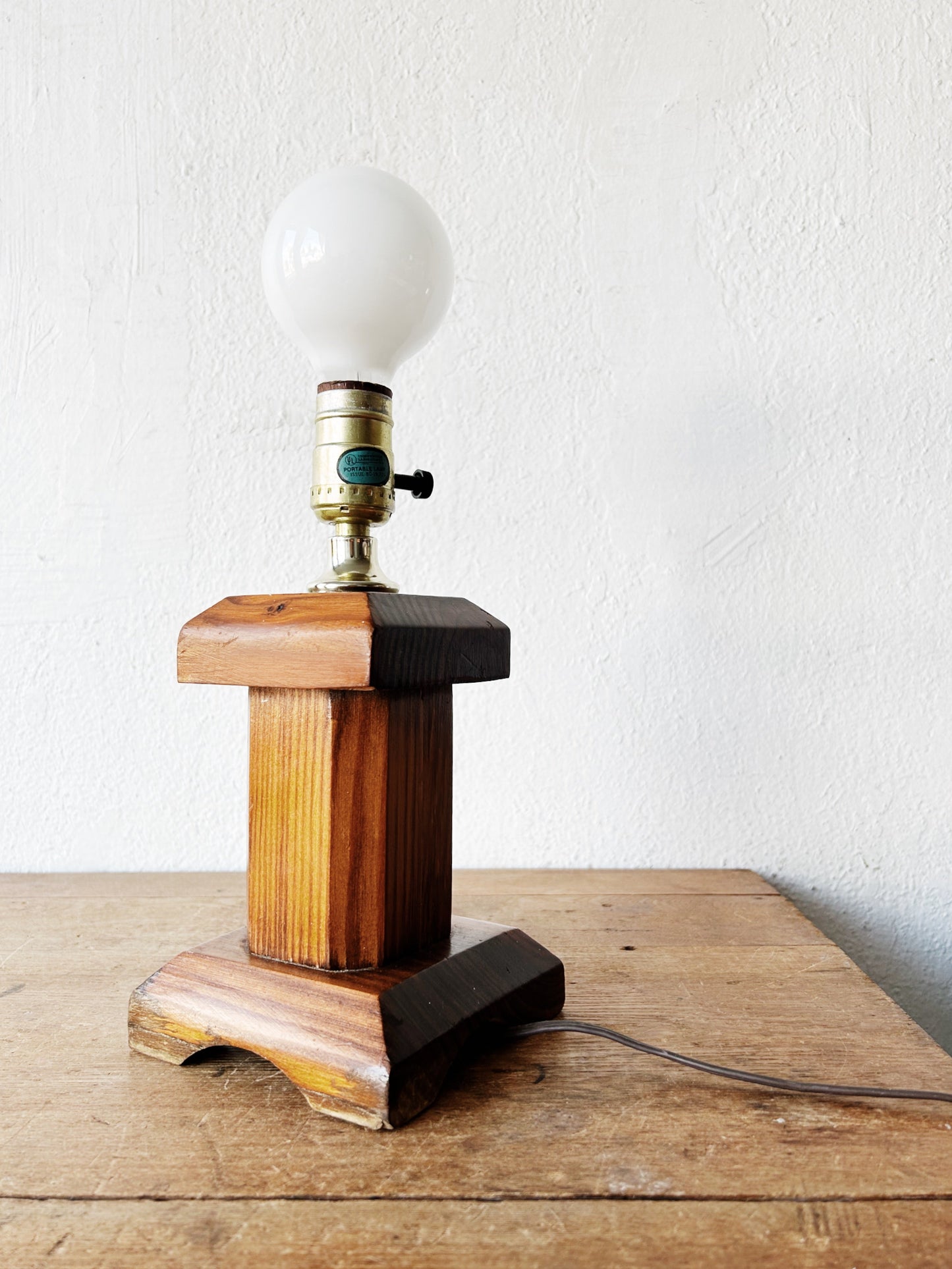 Vintage Wood Table Lamp
