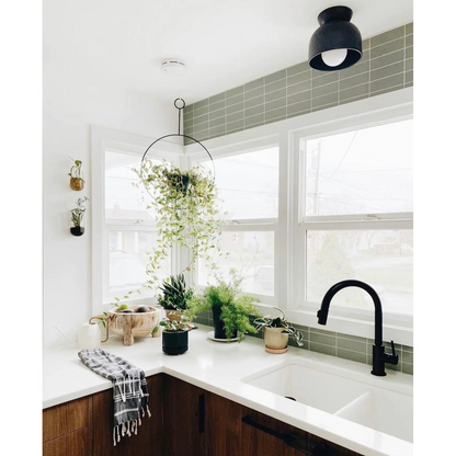 Cedar and Moss Ceramic Light Fixture