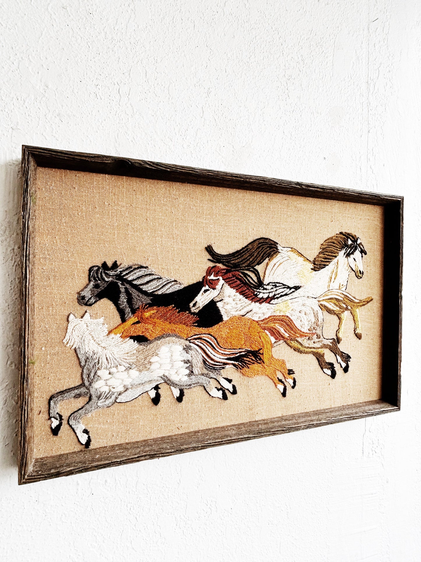 Vintage Framed Fiber Art