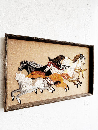Vintage Framed Fiber Art