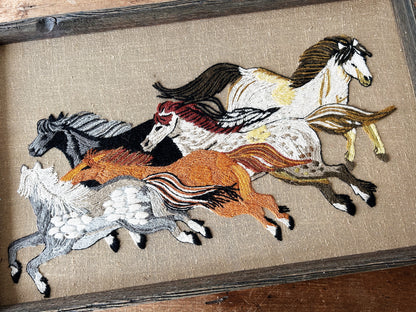 Vintage Framed Fiber Art