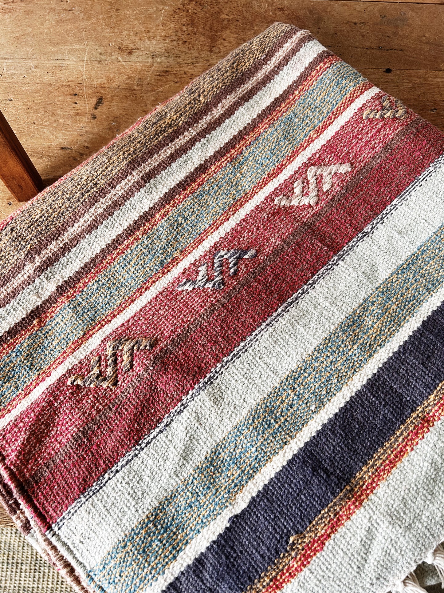 Vintage Woven Cotton Rug