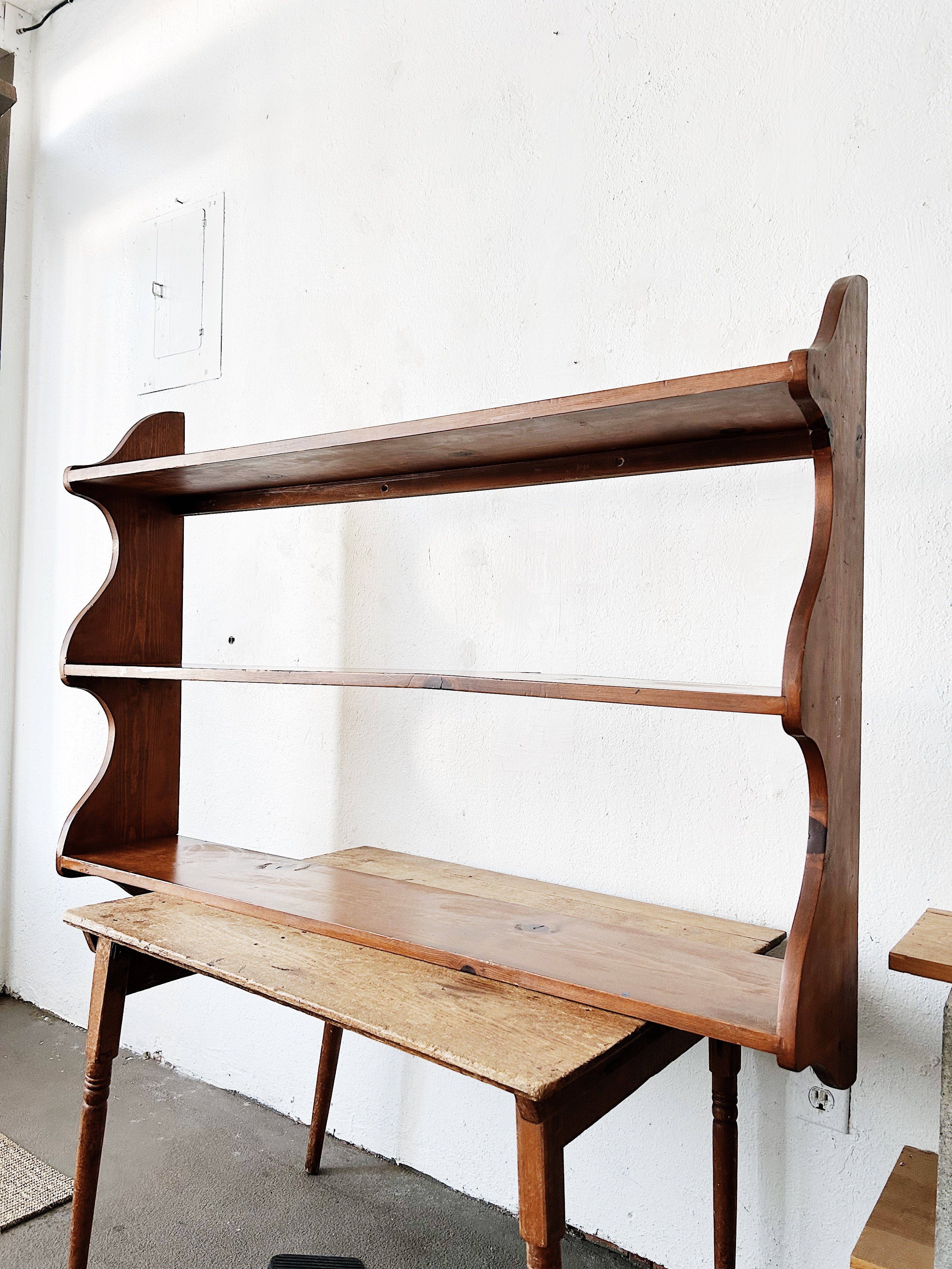 Large Vintage Wood Wall Shelf – Maven Collective