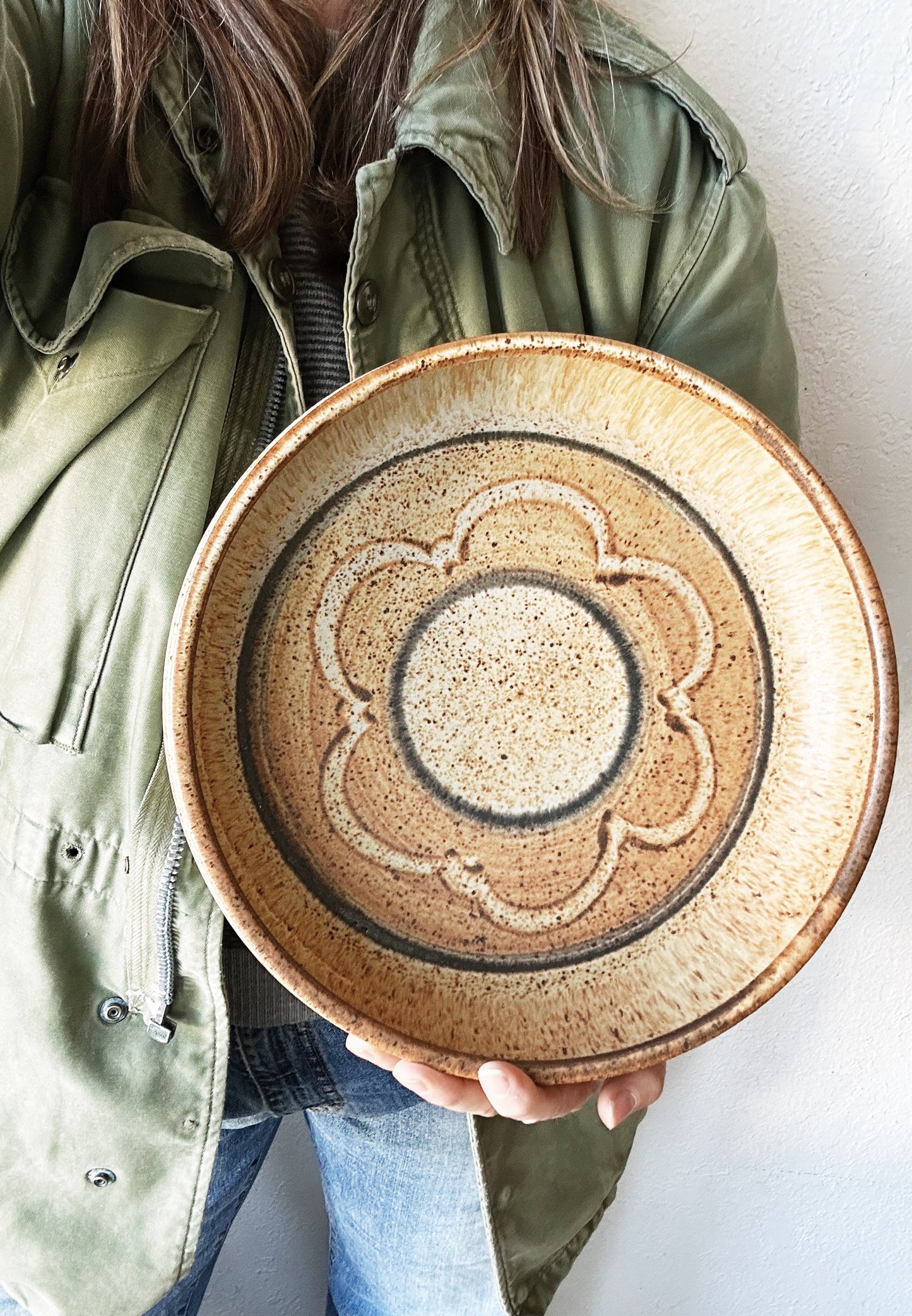 Vintage Studio Pottery Shallow Bowl