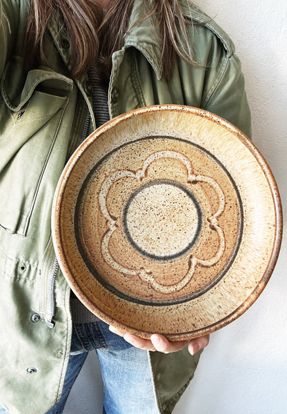 Vintage Studio Pottery Shallow Bowl