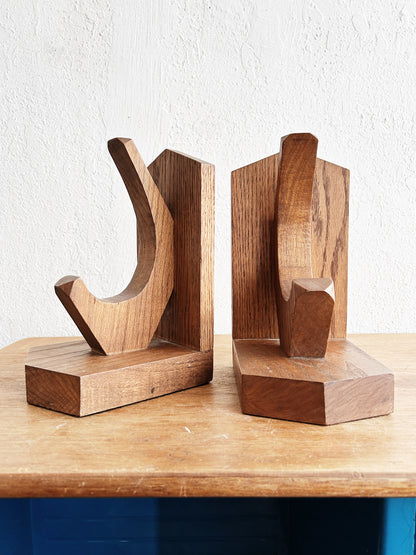 Large Handmade Oak Bookends