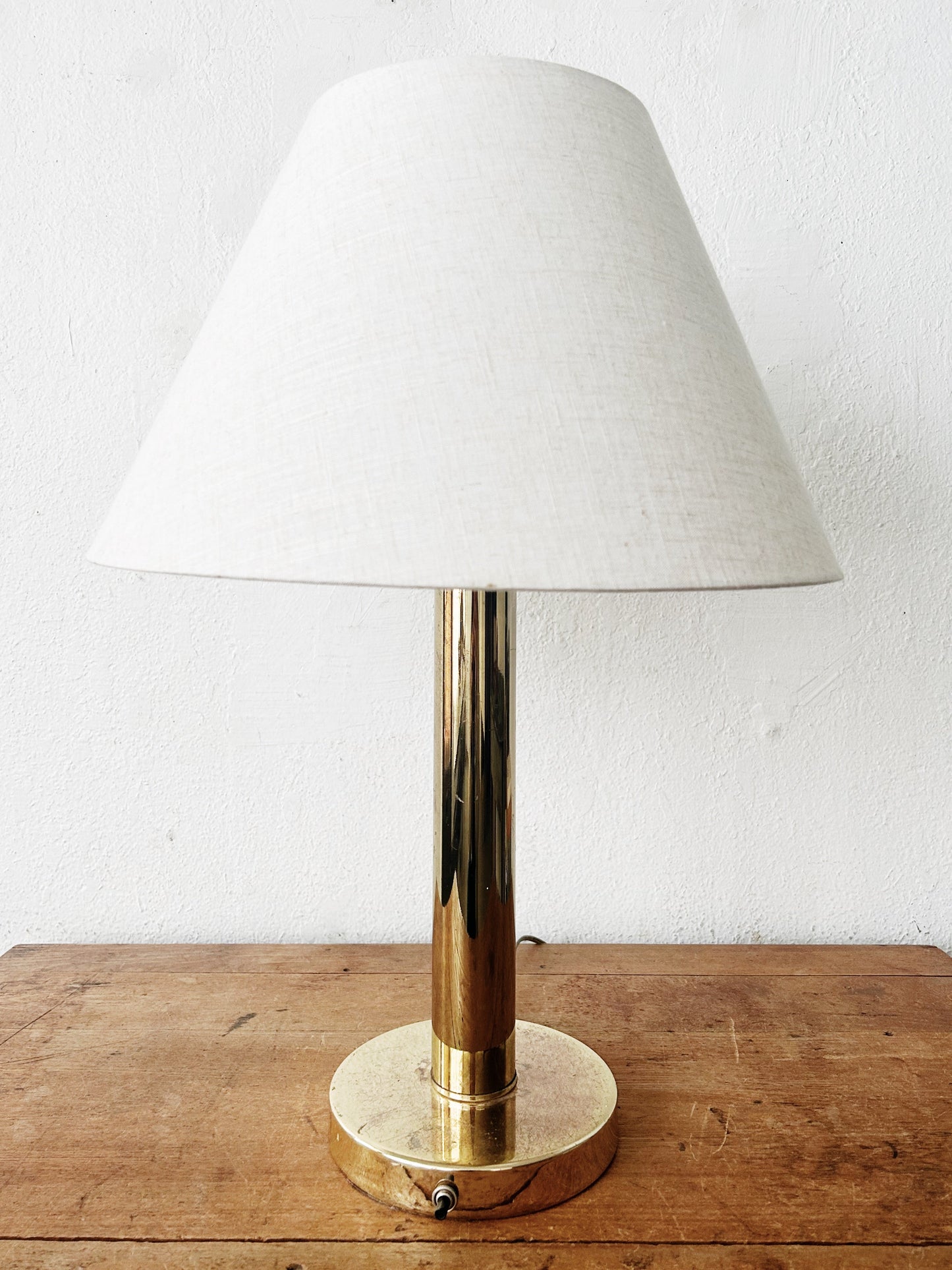 Vintage Brass Lamp with Shade