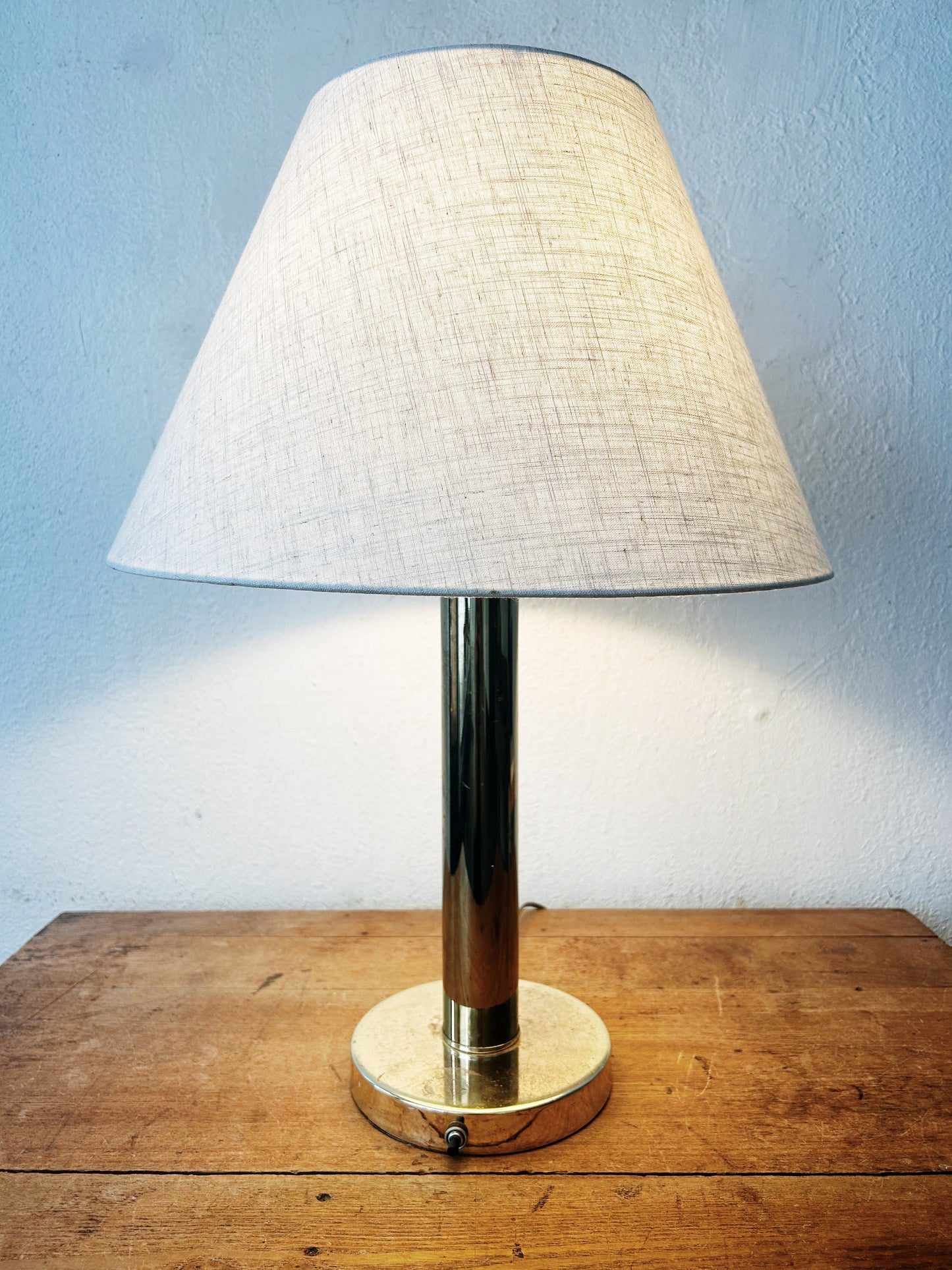 Vintage Brass Lamp with Shade