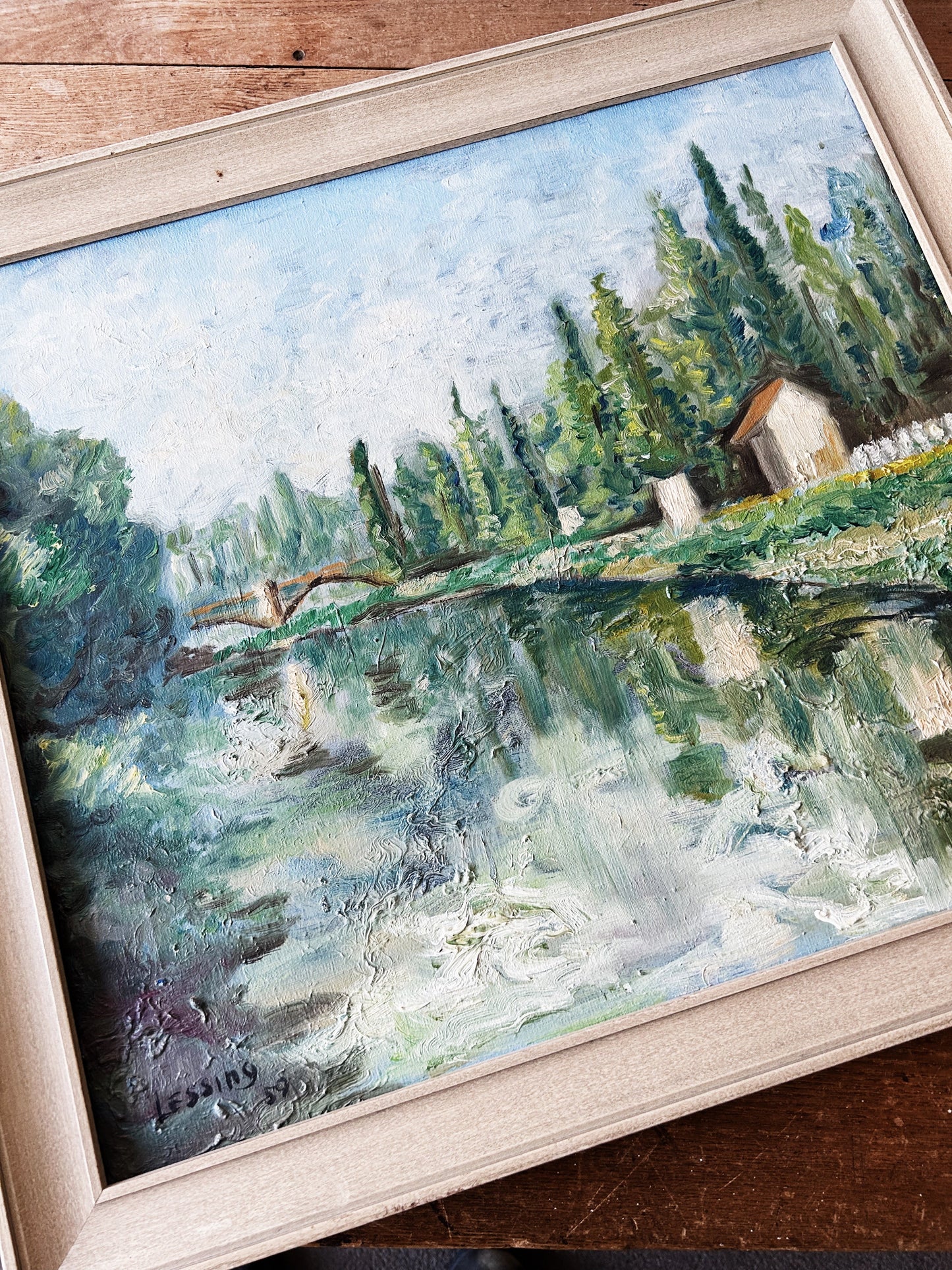 Signed Mid Century Oil Painting